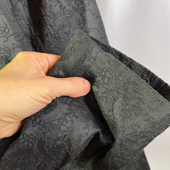 Eileen Fisher Woman Plus Size 3X Black Open-Front Jacket Silk Textured Design - Picture 10 of 12